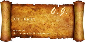 Off Judit névjegykártya